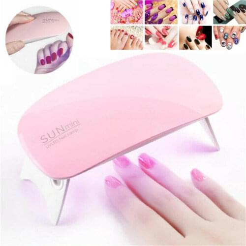 Nail Lamp 6w mini Nail dryer white pink uv LED lamp Portable usb interface Very convenient for home use