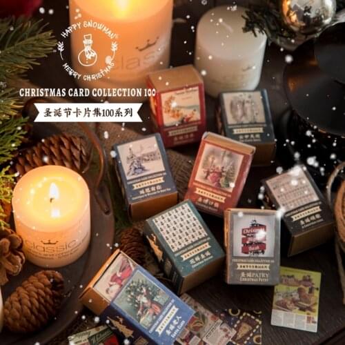 Moking Retro Vintage Christmas Card Collection Memo Pad Diy Material Paper Journal Scrapbooking Notepad Retail