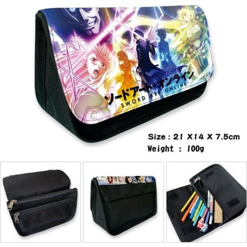 Anime Sword Art Online SAO Nylon Student School Stationery Bag MakeUp Bag Pencil Bags Cosmetic Bags Pen Bag