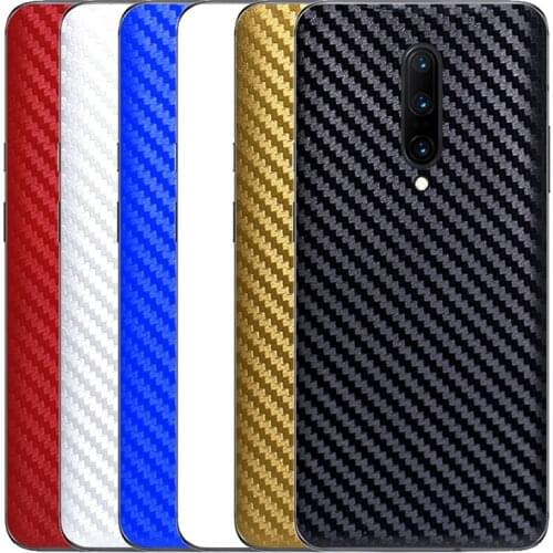 OnePlus 7 Pro Sticker 3D Carbon Fiber Skins Film Wrap Skin Phone Paste Film For OnePlus 6T 1+7 1+6 Pure Color Matte Back Sticker