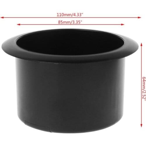 Plastic Black Insert Cup Holder Drink Bottle Placing Rack For Car Marine Boat RV Truck Office Sofa