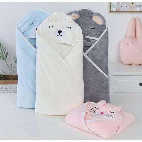 Toddler Baby Hooded Towels Newborn Kids Bathrobe Super Soft Bath Towel Blanket Warm Sleeping Swaddle Wrap for Infant Boys Girls