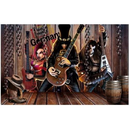 Custom photo mural 3d wallpaper Retro nostalgic rock figure wine barrel leather boots bar home decor wallpaper for walls 3 d