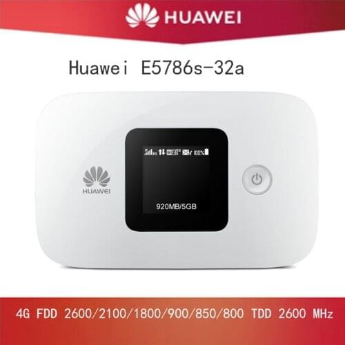 Unlocked HUAWEI E5786s-32a Router 4G LTE Advanced 300Mbps 4G Pocket WiFi Router With 3000mAh Battery +2PCS ANTENNA