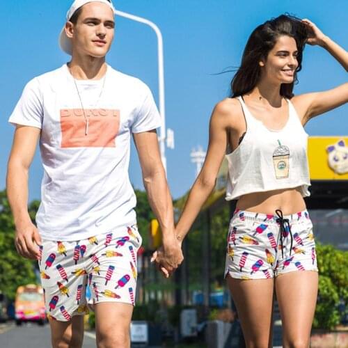 New Printing Shorts Men Breathable Beach Short 2021 Quick Dry Loose Hawaii Swimwear Male Surf Swimsuits Bikini Bathing Suits