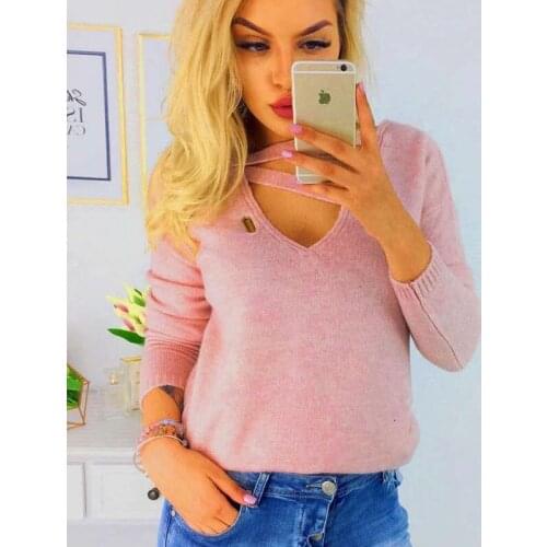 Autumn Winter Knitted Sweaters Women 2021 Loose Sweater Women Pullovers Jumper V-neck Long Sleeves Female Sweaters Femme Tops