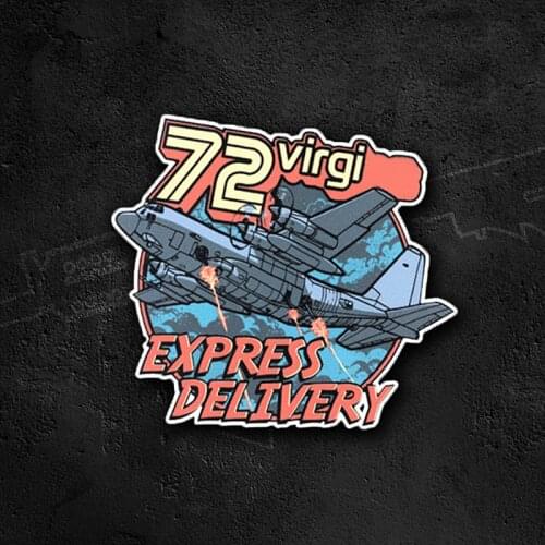 Tactical 72 Express Delivery Stickers Aircraft Military Journal Scrapbooking For Phone Case Aesthetic DIY Decor
