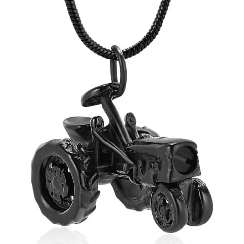 Tractors Cremation Jewelry for Ashes Pendant Locket Stainless Steel Memorial Urn Necklaces for Ashes Keepsake Urn Jewellery