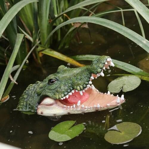 Outdoor Park Pond Simulation Floating Turtle Crocodile Fish Tank Resin Ornament Garden Courtyard Animal Statue Decoration Crafts