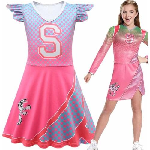 Zombie Campus Uniform High School Dress for Children Teenager Student Girls Dresses Cheerleader Cheerleading Halloween Costume