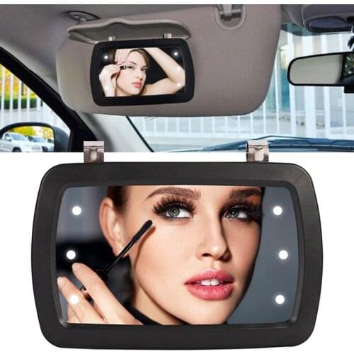 Universal Car Interior Mirror Touch Switch Makeup Mirror Sun Visor High Clear Interior HD Mirror 170*110mm Vanity Mirror