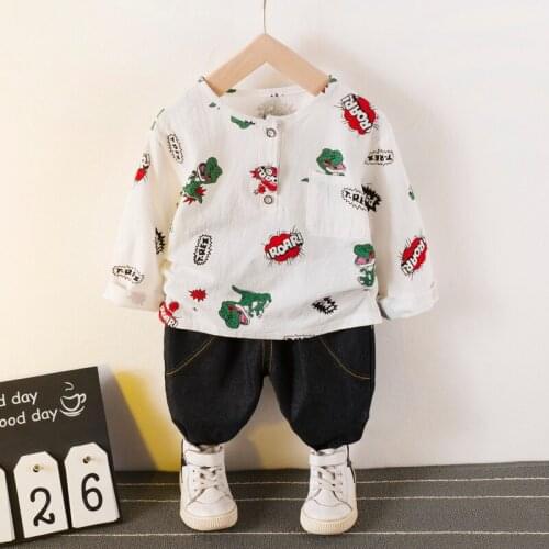 Spring Autumn New Boys Clothing Sets Baby Kids Sets Cotton Cartoon Boy Tracksuits Kids Suits Long Sleeve T Shirt+Pants