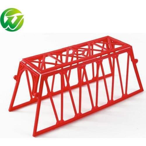 1:87 HO scale plastic train accessories red bridge network electric rail train toys general rail scenario materials