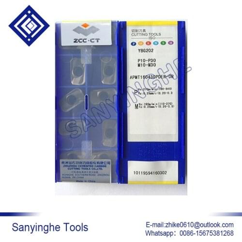 Free shipping high quality 10pcs/lots YBG202 APMT160430PDER-DR cnc carbide milling insert