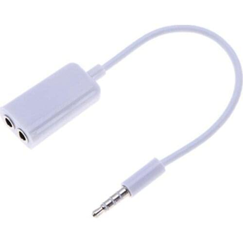 3.5mm Double Earphone Headphone Splitter Cable Cord Adapter Jack Plug Audio Cable Cellphone Accessories