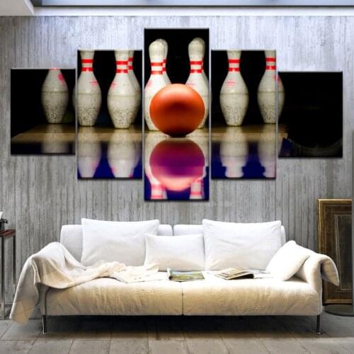 5Panel HD Printed Bowling Sport game wall posters Print On Canvas Art Painting For home living room decoration