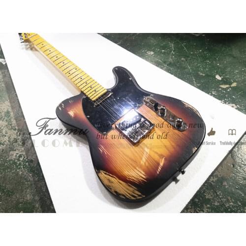 Free shipping custom 6 string black guitar,irregular guitar,mahogany body,H H pickups,black guitar,gold button