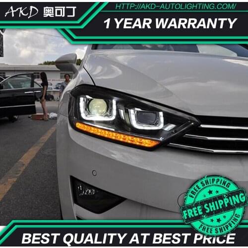 AKD Car Styling for Golf Sportsvan Headlights 2008-2018 Lova LED Headlight Nexia DRL Hid Head Lamp Bi Xenon Beam Accessories