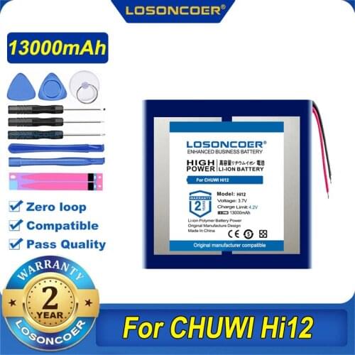 100% Original LOSONCOER 13000mAh CWI527 CW1527 Battery For CHUWI Hi12 Dual Sys Tablet PC