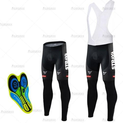 STRAVA Unisex Cycling Trousers 5D Gel Pad Shockproof Cycling Pants Racing Bike ​Breathable Pants Team Quick-Dry Bicycle Trouser