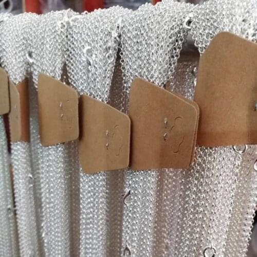 50 Pieces 18 24 30 Inch Silver Plated Necklaces for Women Bronze Copper Gold Gunmetal Rolo Link Chain for Jewelry Making