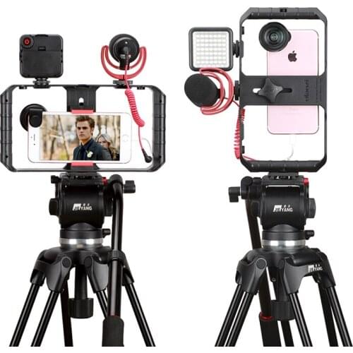 Ulanzi U-Rig Pro Smartphone Video Rig w 3 Shoe Mounts Filmmaking Case Handheld Phone Video Stabilizer Grip Tripod Mount Stand