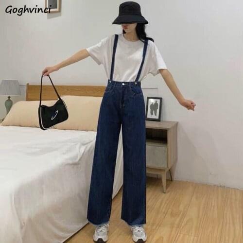 Jeans Women Denim Trousers Suspenders Trendy All-match Korean Style Ankle Length Leisure Retro Tassel Vintage Casual New Classic