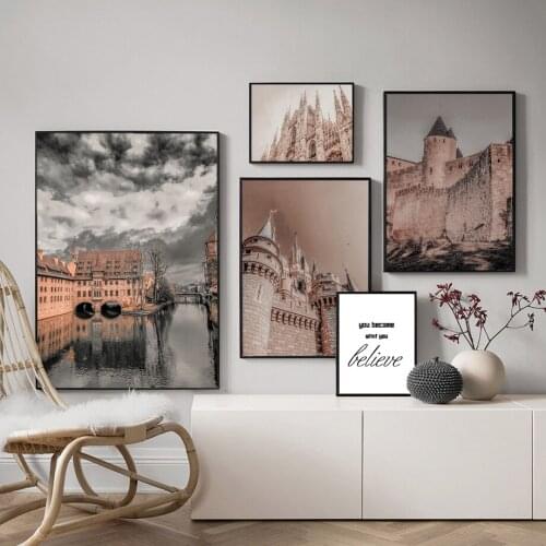 Photograph European Landscape Picture Home Decor Nordic Canvas Painting Wall Art Scandinavian Scenery Poster for Living Room