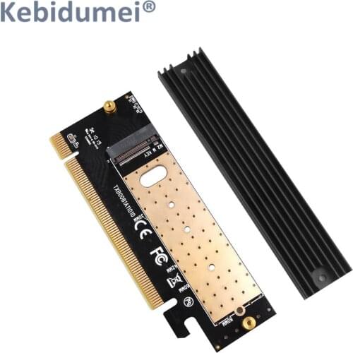Kebidumei M.2 NVMe SSD NGFF TO PCIE 3.0 X16 X4 Adapter M Key Interface Expansion Card Full Speed Support 2230 to 2280 SSD