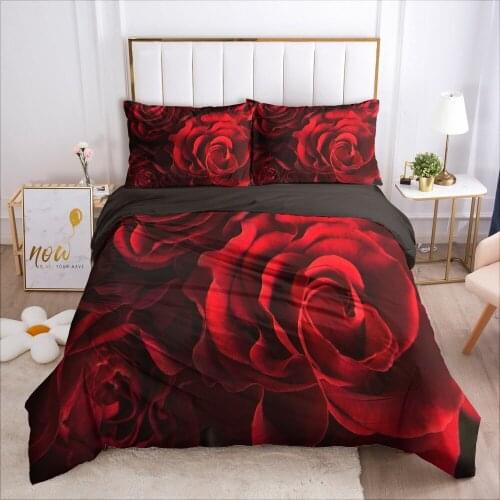 3DFlowers Design Bedding Sets Duvet Covers Sets Comforter Bed Set Quilt Cover Pillowslip Queen Full Twin Size Custom Bedclothes