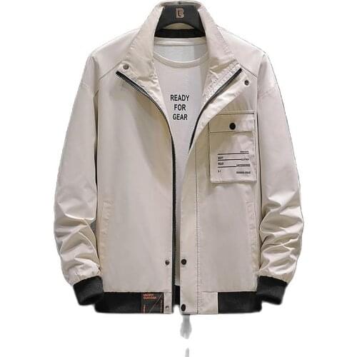 Fashion 8XL New Jacket Mens Spring Autumn Military Cotton Casual Bomber Loose Jacket Lightweight Mens Cotton Jacket