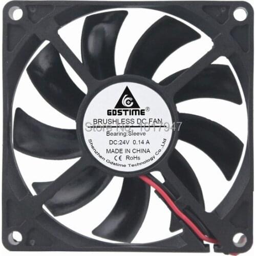 5PCS LOT Gdstime 24V 8015S 80X80X15mm 80mm 8cm 2Pin DC Computer Cooler Cooling Fan
