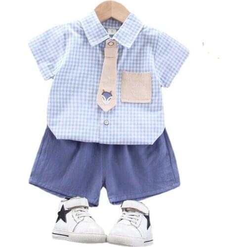 New Summer Baby Girls Clothes Children Boys Cotton Casual Shirt Shorts 2Pcs/Sets Toddler Clothing Infant Outfits Kids Tracksuits