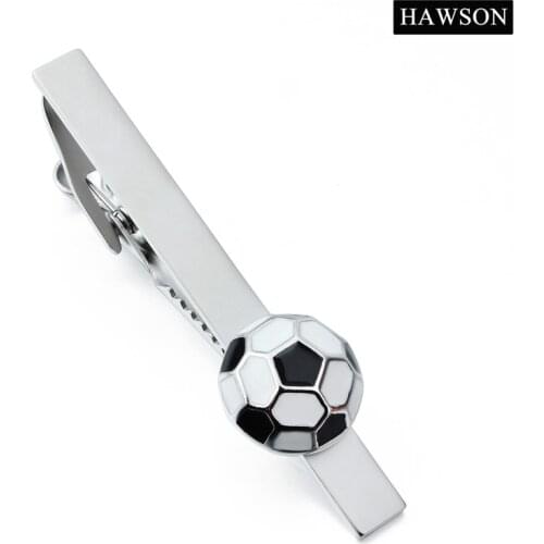 Sporty Matte Necktie Pin Tie Bar Football Pattern Tie Clip Clasp Best Gift For Boyfriend