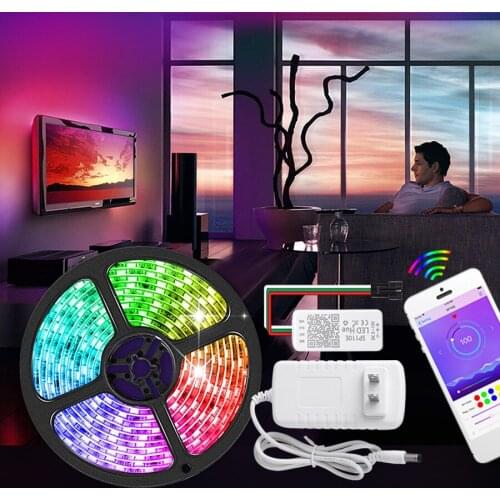 LED Light Bar SP110 XDL Bluetooth Controller Fantasy Color 12V WS2811LED Light Bar 5050 RGB APP Control Home Lighting 1M2M3M4M5M