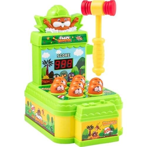 Whack the Mole Game Toy for Kids Mini Electronic Arcade Game Pounding Bench Game with 2 Hammers Toy a surprise for you kids
