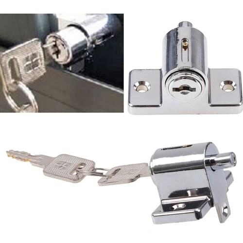 1set Sliding Window Lock with Key Aluminum Alloy Push Child Safety Protection Lock Anti-theft Door Window Security Lock