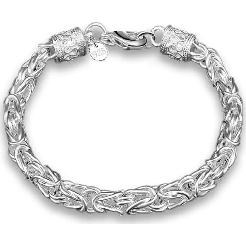 Silver Plated Twisted Chain Bracelets For Women Wristband Pulseira Fashion Jewelry Wholesale Female Hand Bracelet New 2020