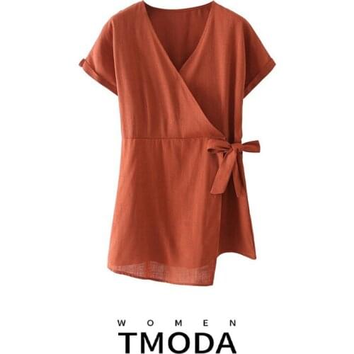 TMODA1376 Za 2021 New Women Bow Rompers V-Neck Short Sleeve Shorts Playsuits Chic Lady Fashion Casual Women Clothes Chic Rompers