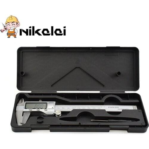 0-150mm Digital Calipers battery Stainless Steel Electronic Digital Vernier Caliper Micrometer Guage LCD with suitcase box tool