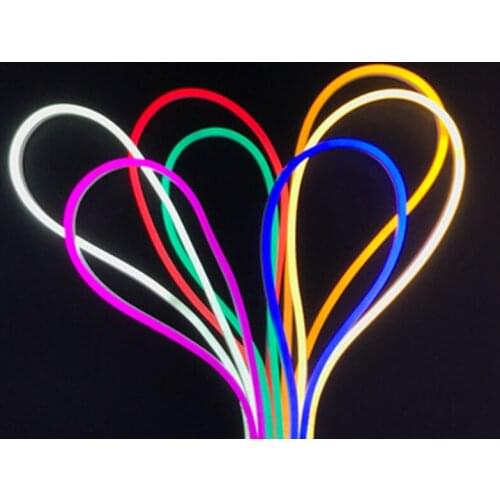 DC 12V Neon Light Strip Flexible Outdoor waterproof Fairy LED Strips Rope Silica gel Tube SMD2835 120LEDs/M + EU/US Power supply