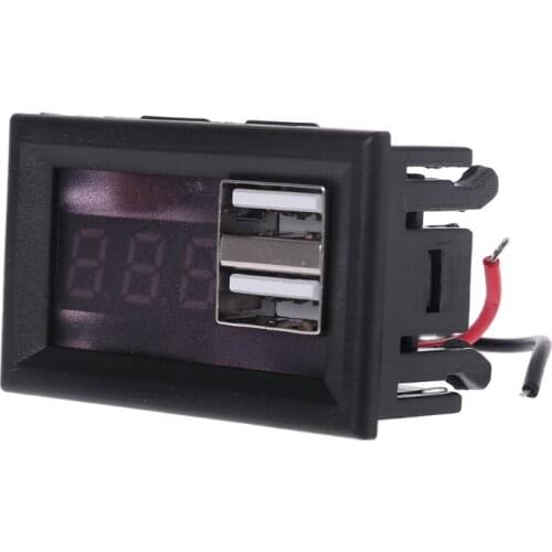 12V LED Lead Acid Battery Capacity Indicator Voltage Gauge Power Meter with QC 2.0 3.0 Quick Charge USB Output Digital Display