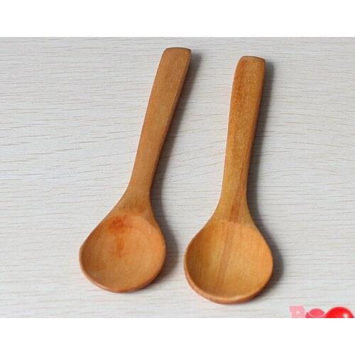 2PC/LOT Handmade Wooden Spoon Kitchen Cooking Utensil Tool Coffee Soup Dessert new arrival KC 1426
