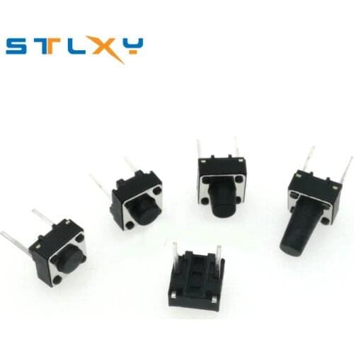 20pcs Middle 2pin 6x6x4.3/5/6/7/8/9/10 mm Switch Tactile Push Button Switches 6x6x4.3mm 6x6x5mm 6x6x6mm 6x6x7mm