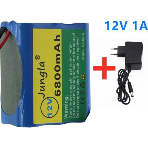 2021 12v 6800mAh 18650 Rechargeable Batteries 12V with BMS Lithium Battery Pack Protection Board CCTV Cam Monitor