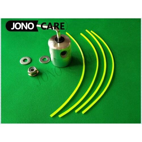 4 Nylon Line Strimmer Alu Weed Trimmer Head with Gear Case Nut M10*1.25 Left Hand Blade Nut For Grass Brush cutter spare parts