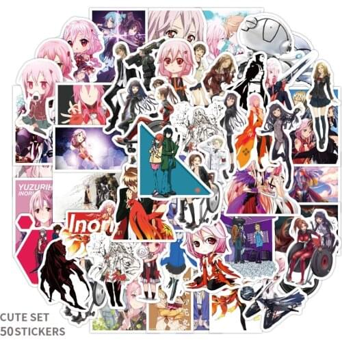 50PCS Japanese Anime Guilty Crown Anime Cartoon Graffiti Stickers Luggage Car Helmet Computer Waterproof Sticker Toy Wholesale