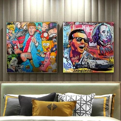 Abstract Street Graffiti Art Figure Canvas Painting Wall Art Poster Prints Wall Pictures for Living Room Home Wall Cuadros Decor
