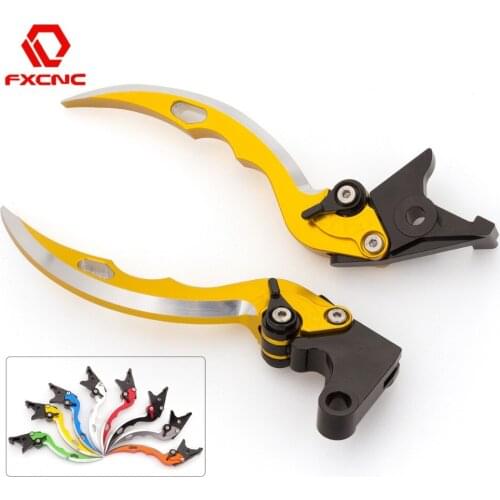 FX CNC Aluminum Adjustable Motorcycle Knife Blade Brake Clutch Levers For Yamaha v-star 250 2017 Motorcycles Accessories