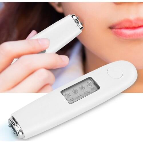 LCD Skin Analyzer Skin Oil Content Moisture Analyzer Face Skin Elasticity Whitening Degree Tester Detector White Travel Home